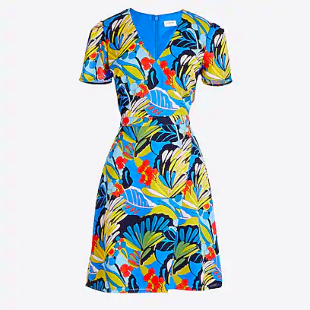 🆕 NWT 🦜 J. Crew wrap-front mini dress - Picture 3 of 3